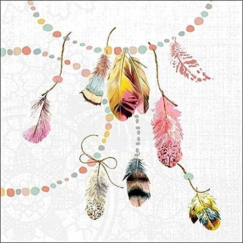 Servietten ca 33x33cm 3-lagig, Traumfänger - FSC Mix  - dreamcatcher  - Party als Tischdeko
