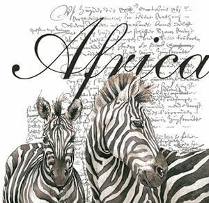 Servietten ca 33x33cm 3-lagig, Afrika Weiß- FSC Mix  -  Africa White