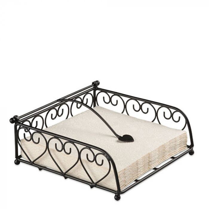 Ambiente Serviettenhalter Serviettenhalter -Napkin Holder- Herzen - Hearts Motive, Metall, (1-tlg), Servietten Halter - Serviettenspender