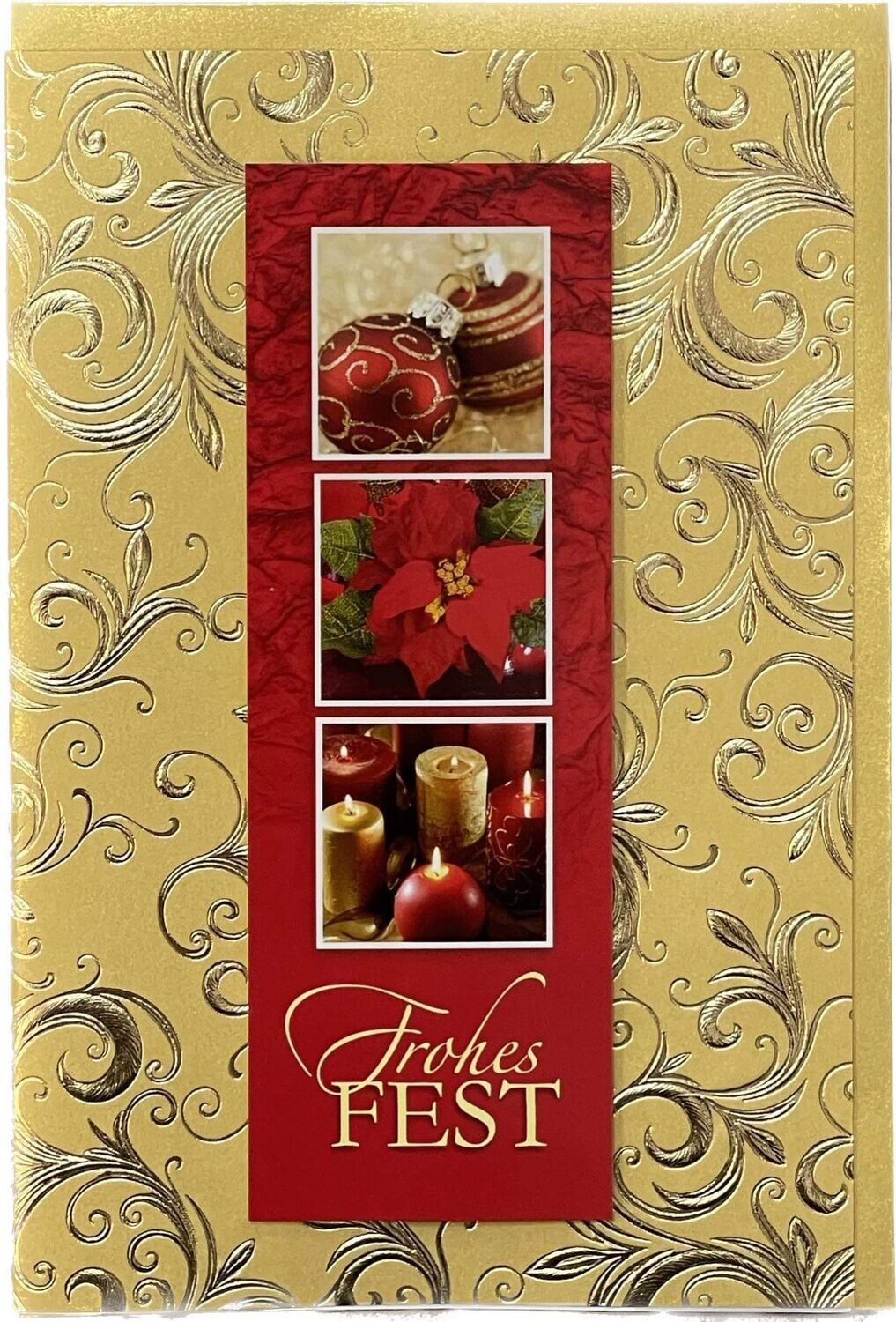Weihnachtskarte, Grußkarte "Frohes Fest"