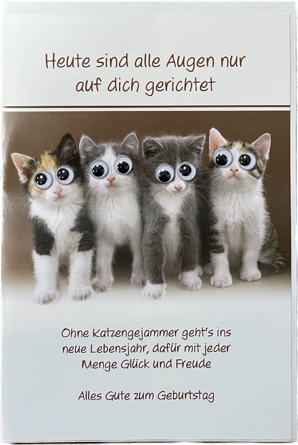 Glückwunschkarte - Geburtstag Katzen- Grußkarten - hochwertig Karte mit Umschlag - Home Fashion