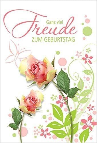 Geburtstagskarte "Freude zum Geburtstag" Grußkarten - hochwertige Karte mit Umschlag - Home Fashion