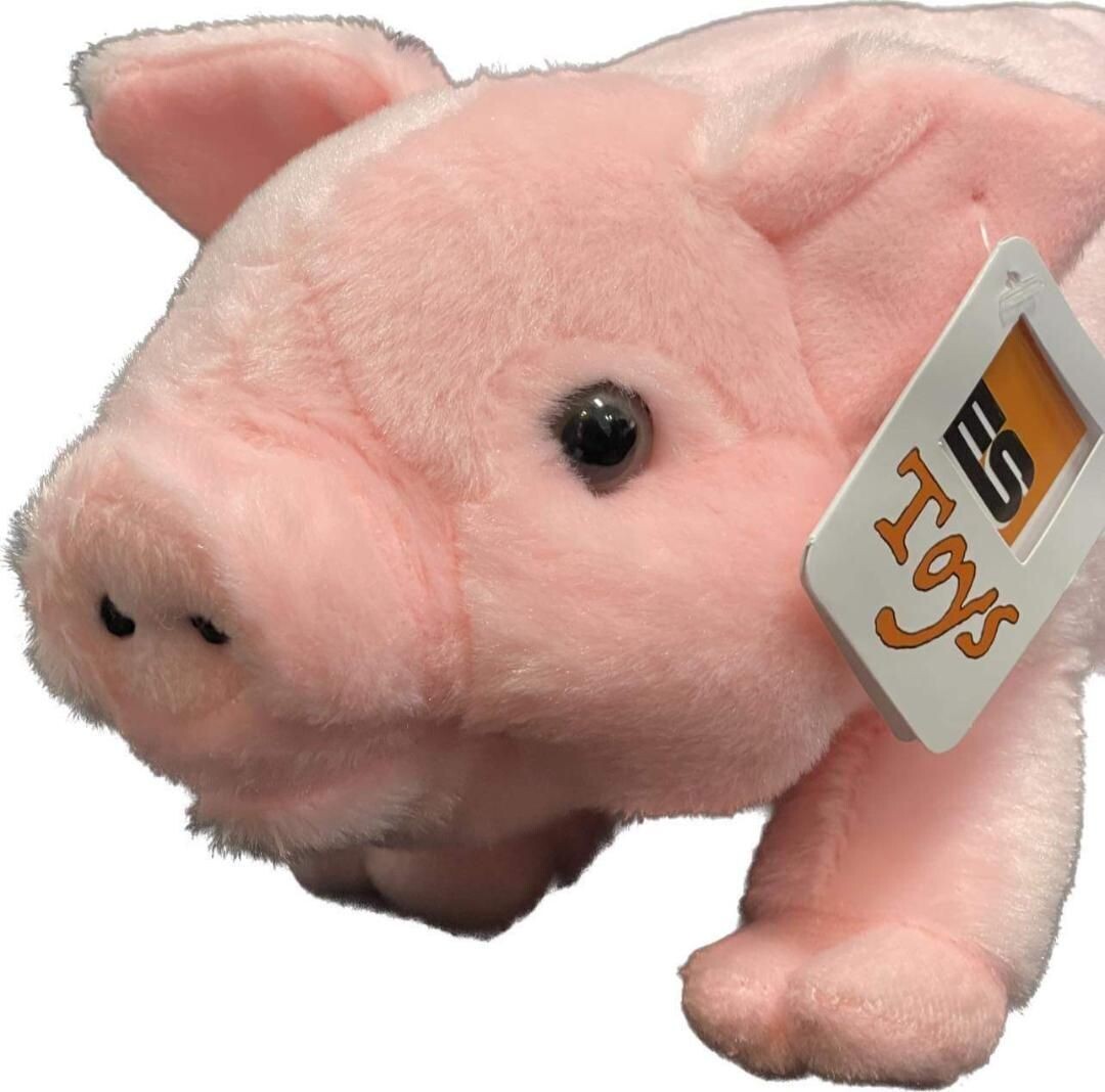 Schwein  - Ferkel  Plüsch rosa liegend ca. 31cm  Stofftier Schmusetier - Kuscheltier - Euro Souvenirs Plüschtier 1 Stück - Glücksschweinchen, Glücksbringer