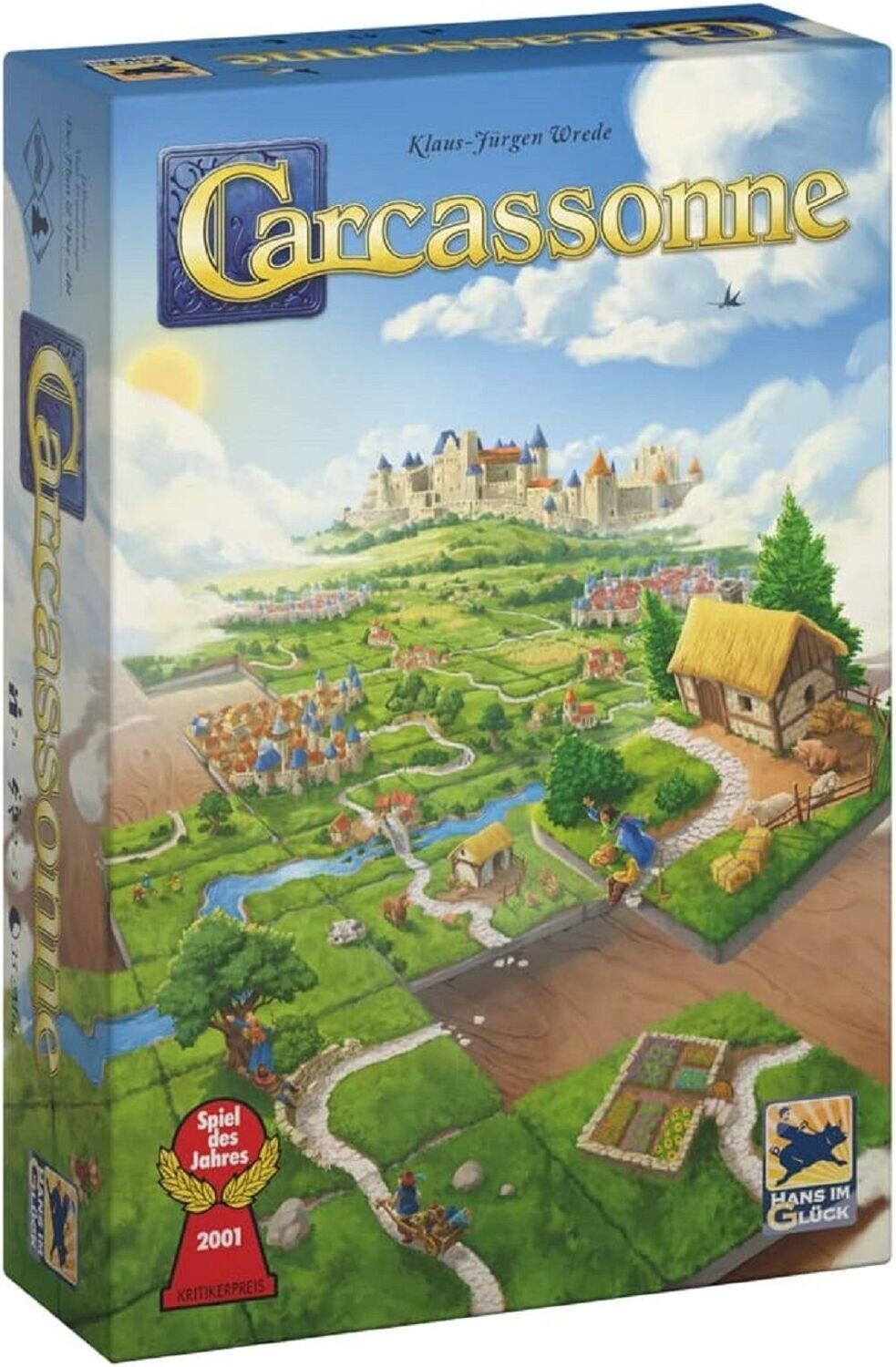 Hans im Glück Spiel, Carcassonne V3.0 Grundspiel Familienspiele Strategiespiel - Spiel des Jahres 2001