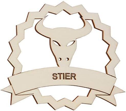 Hofmeister Sternzeichen Fensterbild  Stier aus Holz Bastelartikel als Dekoration geeignet