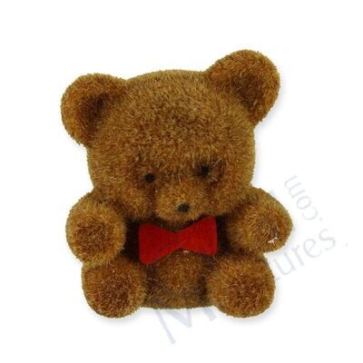 Miniatur, Creal - Teddy beflockt braun, 2x1.5xH 2.8cm - Dekorationsartikel Miniatur, Creal - Teddy beflockt braun, 2x1.5xH 2.8cm - Dekorationsartikel