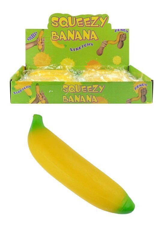 Bananen-Quetschspielzeug (18 cm) (Quetschbanane)