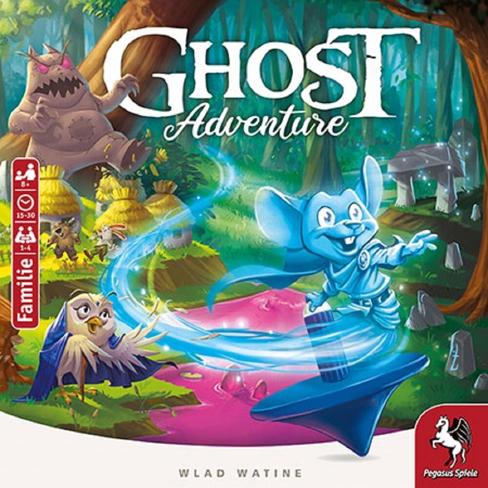 Ghost Adventure -Geistermaus - Familienspiel - Feinmotorik, Kooperatives Abenteuerspiel mit 56 Missionen , Aktionsspiel mit Kreisel , Pegasus