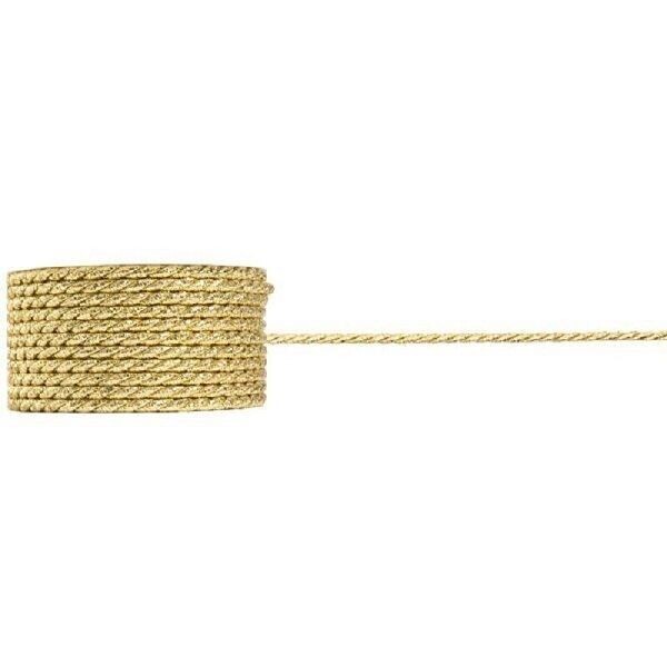 Dekoband, Dekobänder, Geschenkband Schnur Gold 5 mm x 3 meter auf Rolle
