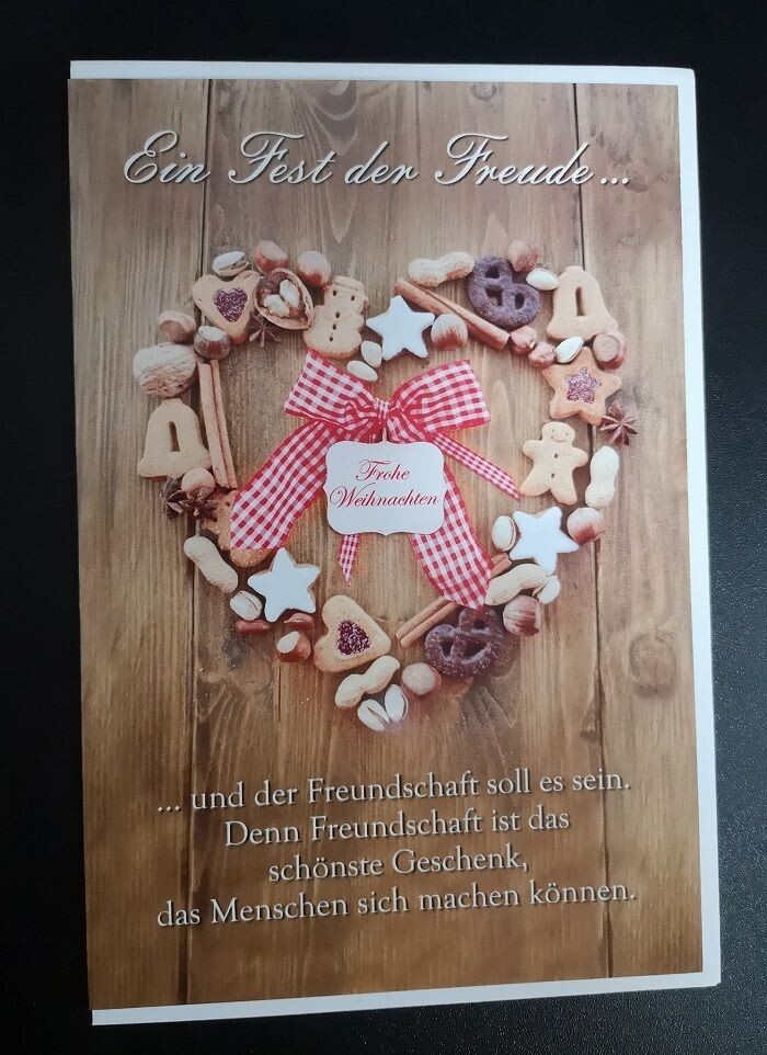 Frohe Weihnachten  Glückwunschkarte - Grußkarten - hochwertige Karte mit Umschlag - Home Fashion