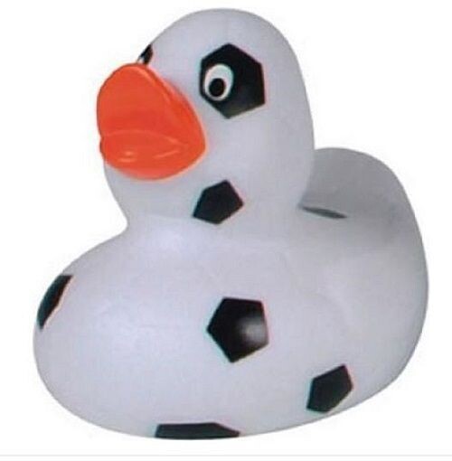 Badeente Fussball Ente Scherzartikel - Dekorative Accessoires - Partyartikel - Ente (1-tlg)
