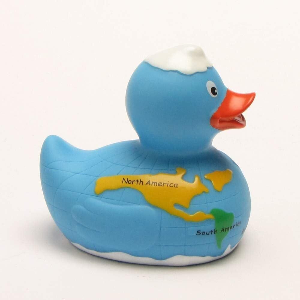 Badeente  Welt Globus Ente Scherzartikel - Dekorative Accessoires - Partyartikel (1-tlg)