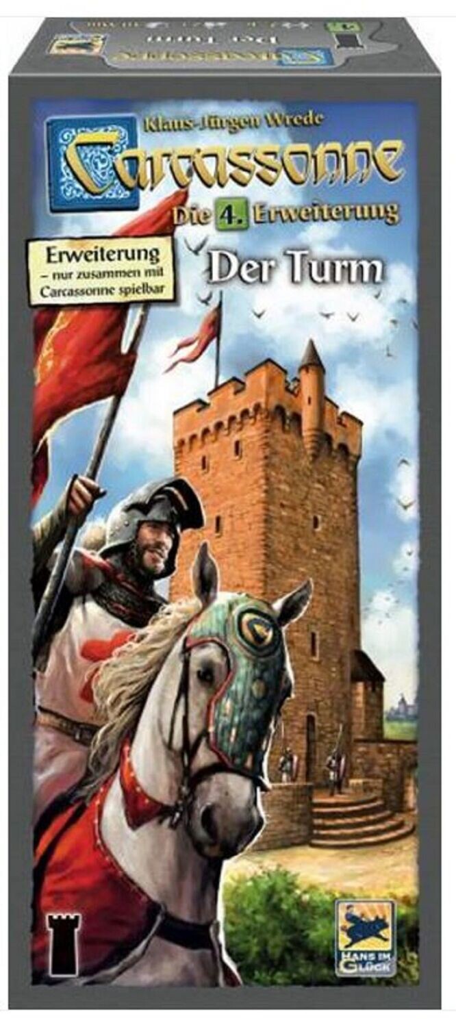 Carcassonne, Der Turm Erweiterung - Strategiespiel Familienspiel, Hans im Glück Spiel