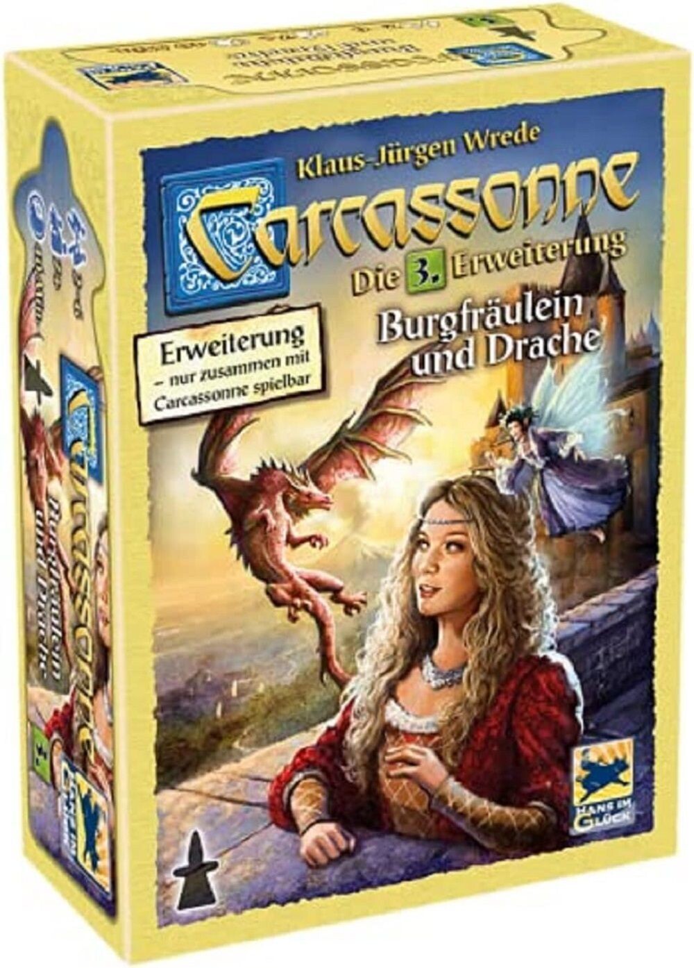 Carcassonne Burgfräulein und Drache Erweiterung Strategiespiel Familienspiele