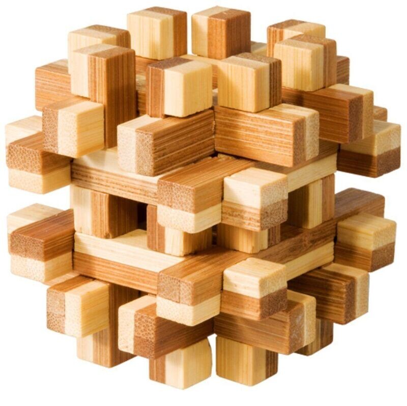 Fridolin Magic blocks 3D-Puzzle Geduldspiele - Motorik Rätsel Spiel- Knobel - Denkspiele, Puzzleteile