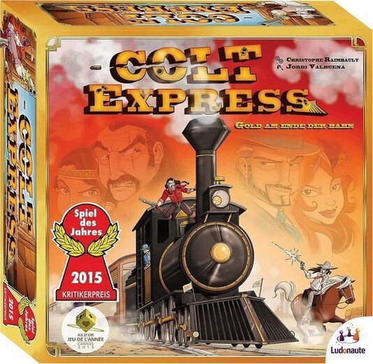 Colt Express - Grundspiel Familienspiel Strategiespiel, Lok - Eisenbahn Brettspiel - Spiel des Jahres 2015