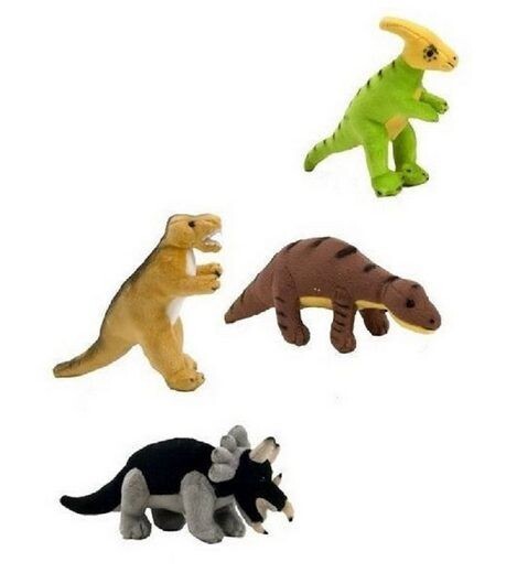Dinosaurier Plüsch Grosse: ca. ab 12 cm bis 15 cm Stofftier (4-St), Dino Saurier - Diene Tiere mir Herz - Bauer