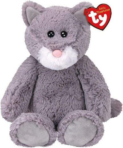Katze  TY Plüsch Kuscheltier Beanie Classic Kit grau ca. 33cm - Stofftier (1-St), Sammeln und Spielen