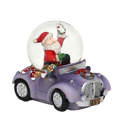 Schneekugel Kinder Weihnachtsschneekugel Auto - Weihnachtsmann oder Schneemann (1 St), Dekokugel Souvenir - Figuren Dekorationsartikel - Geschenkartikel