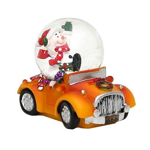 Schneekugel Kinder Weihnachtsschneekugel Auto - Weihnachtsmann oder Schneemann (1 St), Dekokugel Souvenir - Figuren Dekorationsartikel - Geschenkartikel