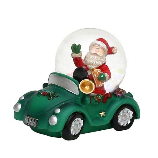 Schneekugel Kinder Weihnachtsschneekugel Auto - Weihnachtsmann oder Schneemann (1 St), Dekokugel Souvenir - Figuren Dekorationsartikel - Geschenkartikel