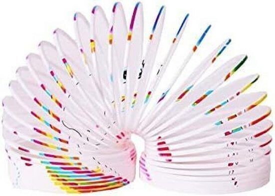 Motorikschleife Regenbogenspirale Einhorn 6.5x6.4cm, Spirale, Treppenläufer, (12-tlg), Kindegeburtstag Mitgebsel - Give Away Party - Bastelartikel