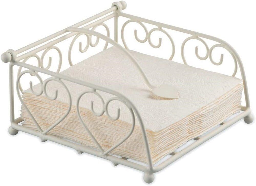 Ambiente Serviettenhalter  Creme Coctail Servietten Halter - Hearts Motive, Metall, (1-tlg), Napkin Holder ,Serviettenspender