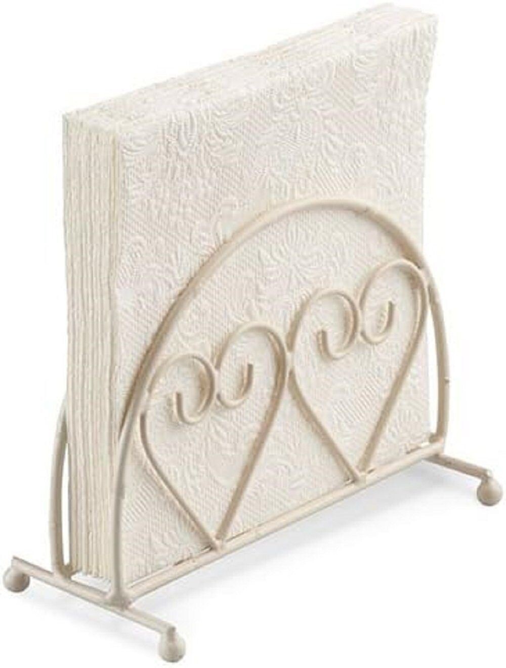 Ambiente Serviettenhalter Creme Coctail Servietten Halter - Hearts Motive, Metall, (1-tlg), Napkin Holder ,Serviettenspender