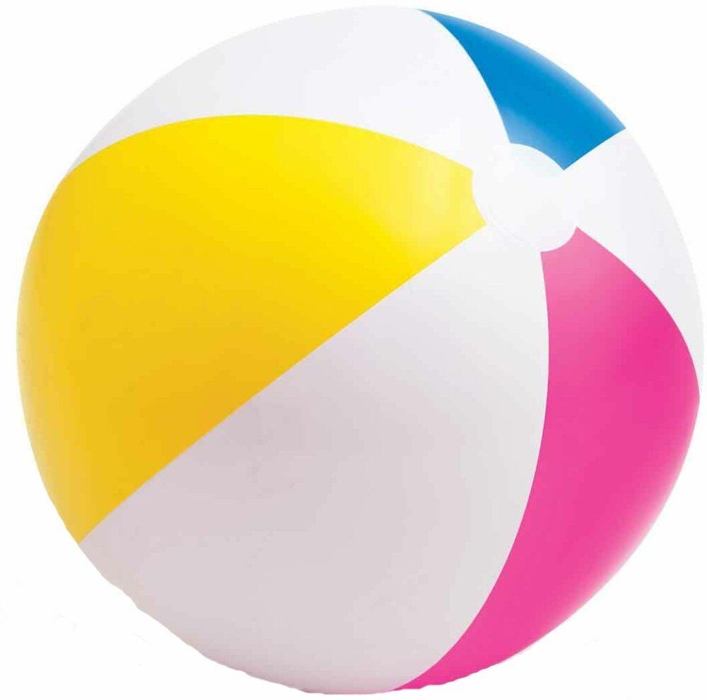 Intex Badespielzeug Wasserball Ø 61 cm bunt Intex 59030NP - Aufblasbarer Ball, Strandball Glossy Panel Ball - Ideal für Wasserspiele