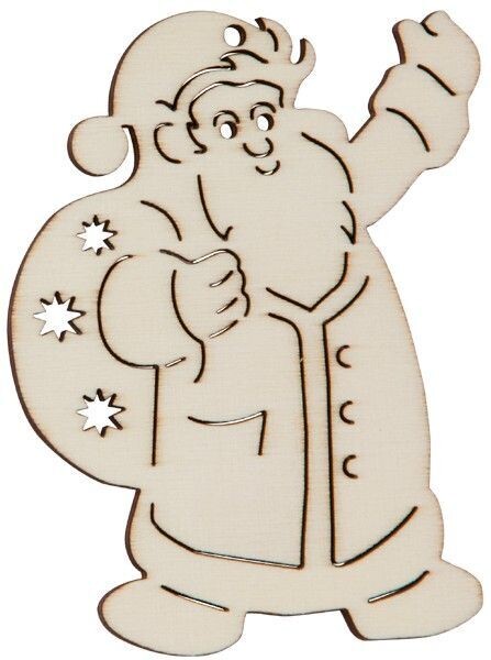 Hofmeister Kinder Fensterbild Weihnachtsmannaus Holz Bastelartikel als Dekoration geeignet