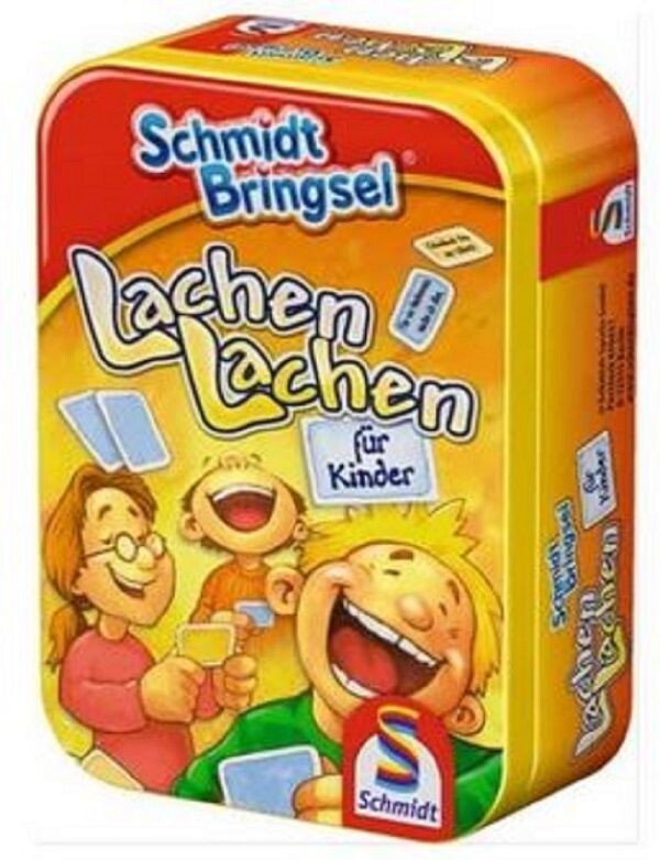 Schmidt Spiele Bringsel - Lachen Lachen Kinder Kartienspiel, ca. 10 x 7 x 3,3 cm Mitbring-Spiele in Metallbox