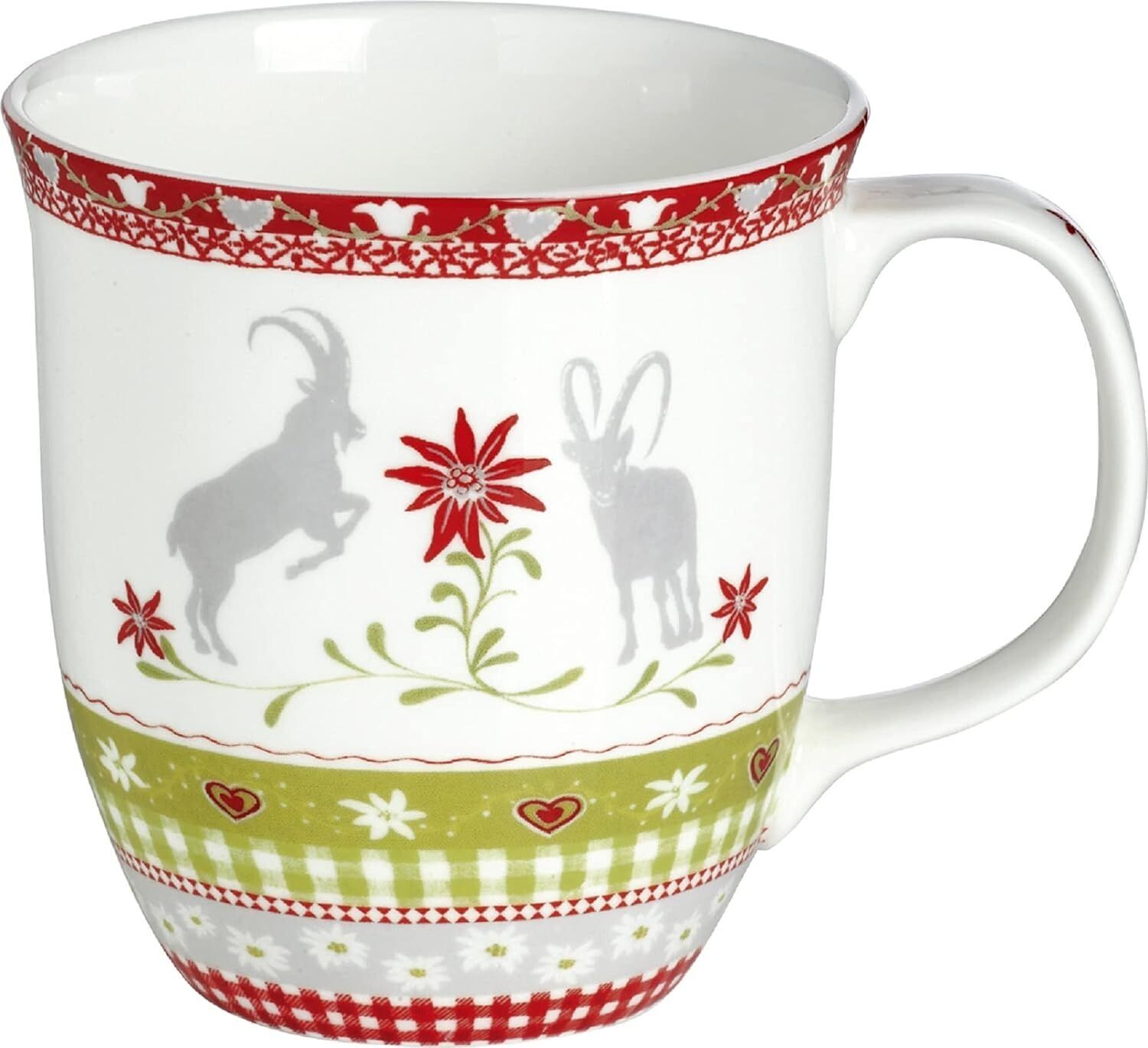 Ihr Ideal Becher Porzellan Alltagsmotiv Kollektion, Tasse - Tee/Kaffee, Porzellan Steinbock, Kaffeebecher Berge Ideal Als Geschenk