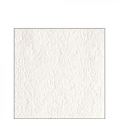 15 Stück Cocktail Servietten geprägt ca. 25x25cm - Eleganz Weiß- geprägt - 25x25cm - Elegance White 15 Stück Cocktail Servietten geprägt ca. 25x25cm - Eleganz Weiß- geprägt - 25x25cm - Elegance White