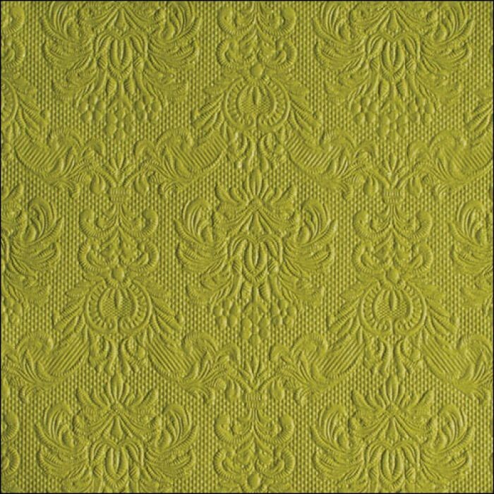 15 Stück Ambiente Papierservietten geprägt   33x33cm, 3-lagig-   Elegance green FSC Mix
