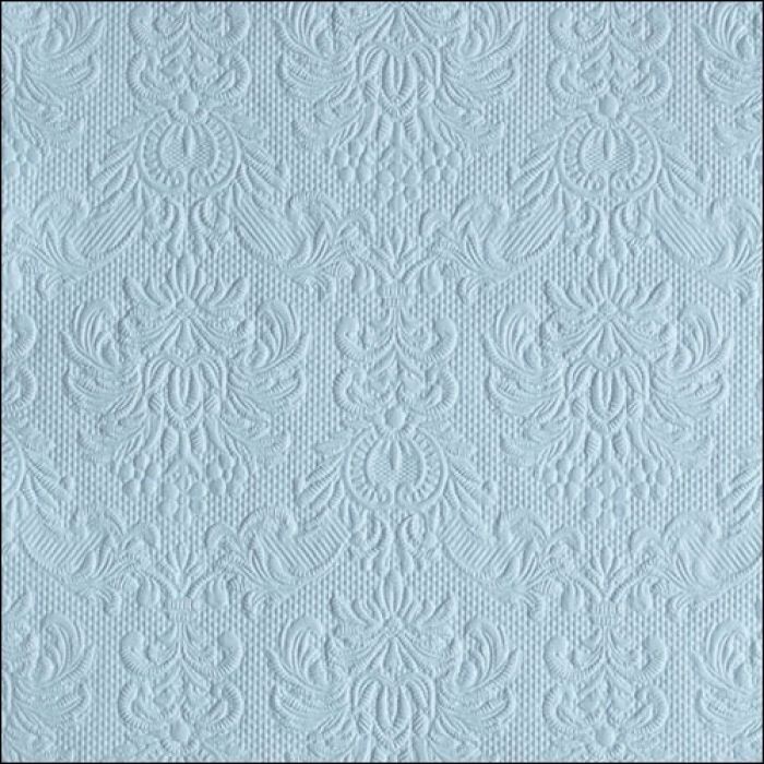 Eleganz blassblau Blau  FSC Mix, 15 Stück Papierservietten geprägt , 3-lagig ca. 33cm