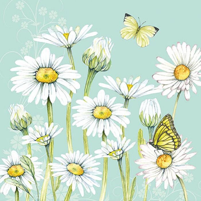 Daisy green FSC Mix, 20 Stück Papierservietten, 3-lagig ca. 33cm