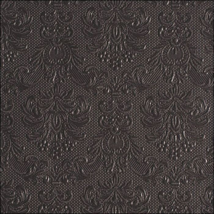 Elegance dark grey FSC Mix,  Schwarz  Papierservietten geprägt , 3-lagig ca. 33cm
