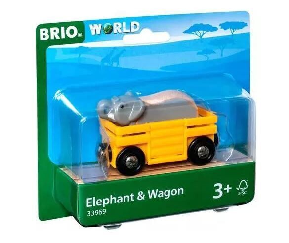 BRIO World Tierwaggon Elefant