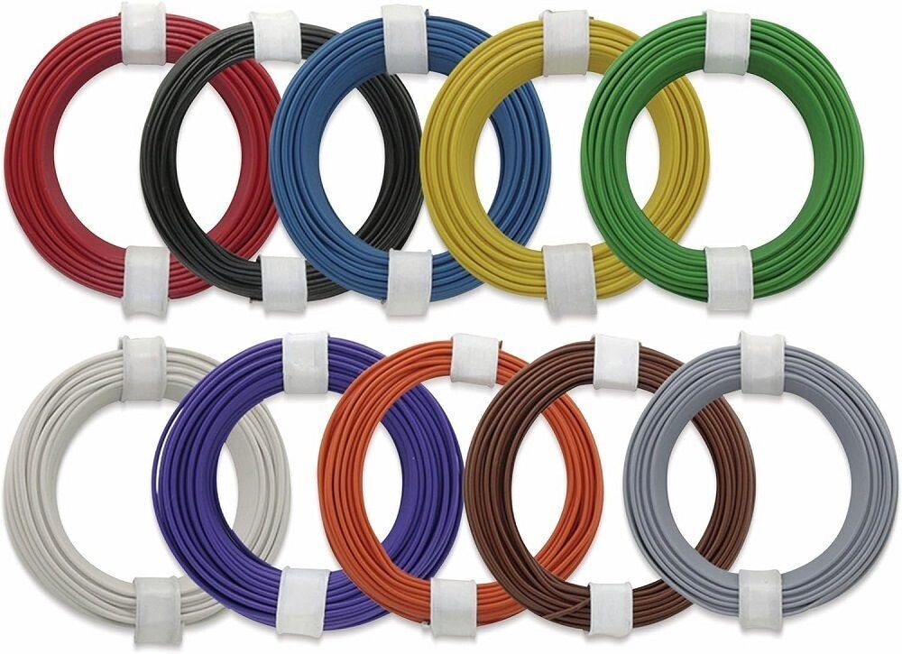 Kupferlitzen 118-MIX -Set (0,14 mm²) 10 x 10 m - 10 farbig -  Bastel Zubehör - Donau