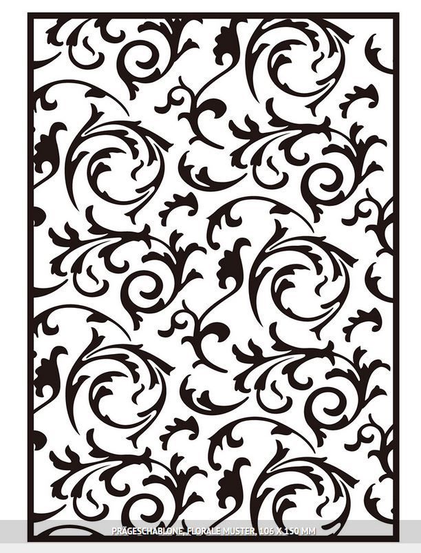 efco creative Motivschablone Prägeschablone, Florale Muster, 106 x 150 mm - Blumen, Embossing / Karten, Fotoalben, Schmuckteile