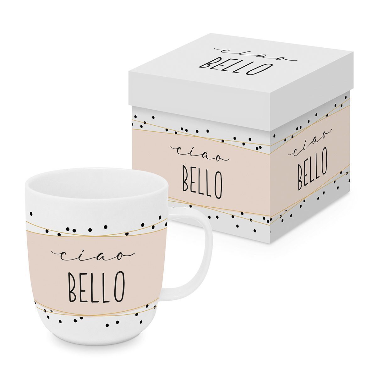 Ciao Bello Matte Mug GB - Tee / Kaffe Tasse - Becher mit Geschenkkartonage
