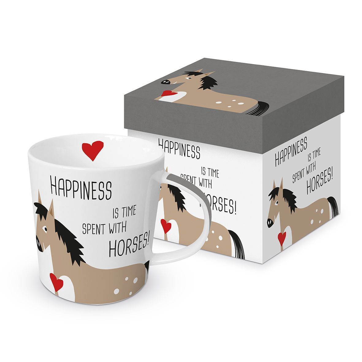 Glück und Pferd Tasse/ Becher in Geschenkbox, Happiness & Horses PPD Paper Product Design