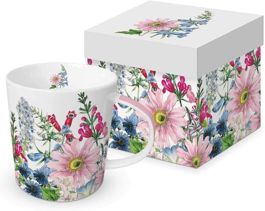 Kaffeebecher Blumen mit Geschenkbox, Tasse Gartenblumen , PPD Paer Design Products