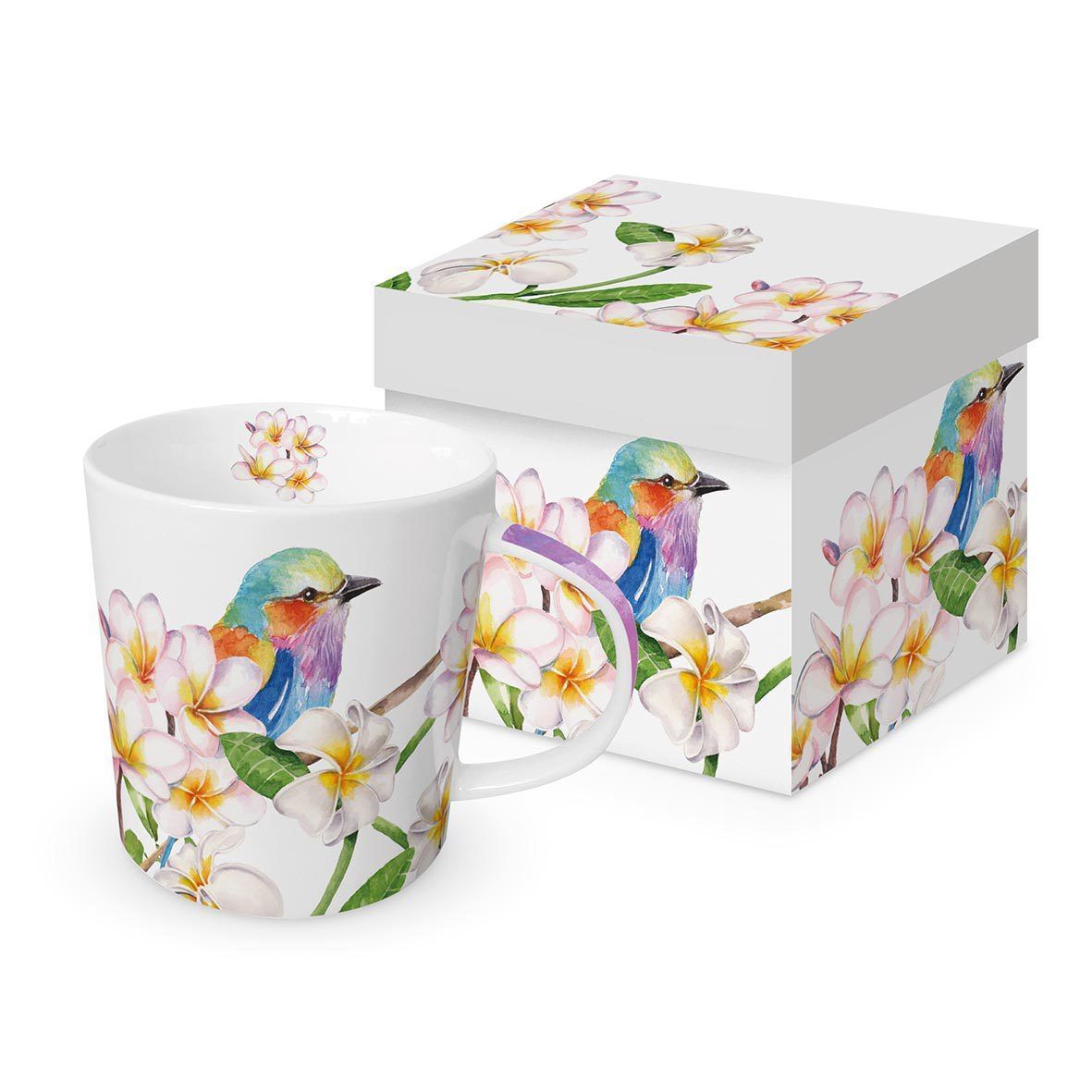 Kaffeebecher exotische Vögel "Sri Lanka" mit Geschenkbox, Tasse Tiere  Geschenkset Vogel , PPD Paper Product Design