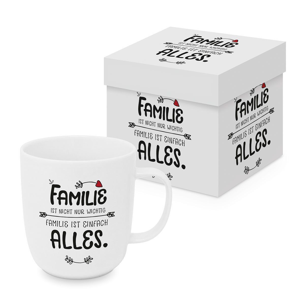 Kaffeebecher Familie mit Geschenkbox, Tasse,  400 ml , PPD Paper Product Design