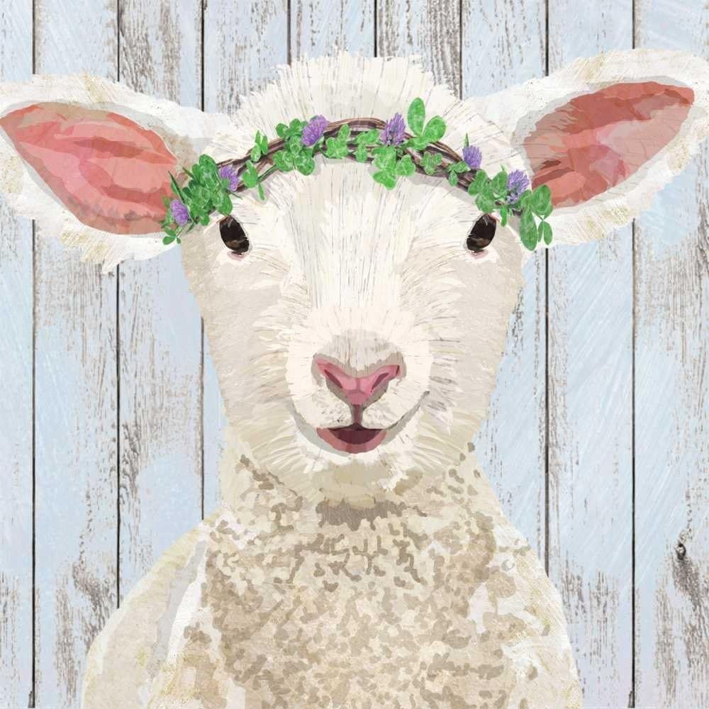 20 Servietten Maisie weiß  , Schaf, Tiere, 33x33 cm , PPD Paper Product Design