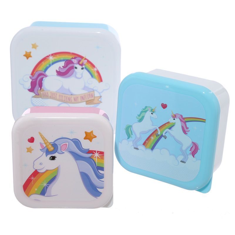 Enchanted Rainbow Regenbogen Einhorn Lunchboxen Brotdosen 3er Set S/M/L