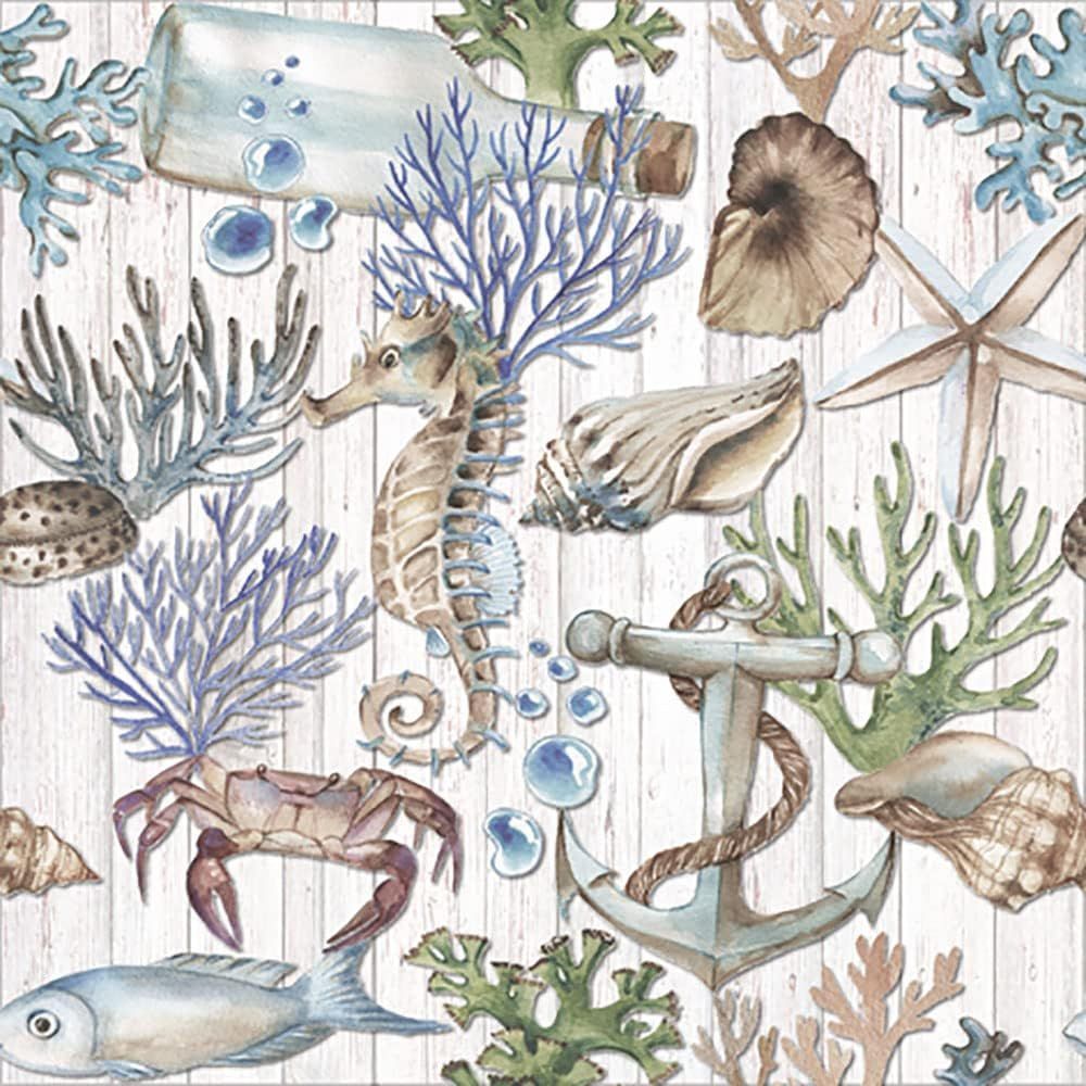 Maritim - Meerestieren Sea Life Treasure Lunch-Servietten, 33cm,  3-lagig Kollektion  ti-flair