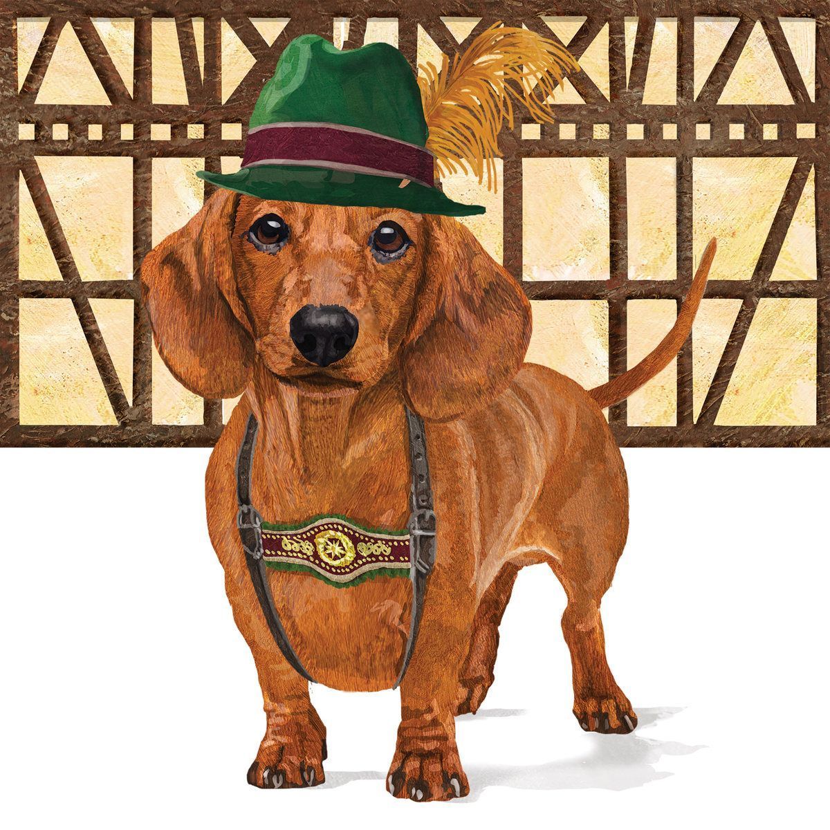 20 Servietten Hund im bayrischen Outfit,  Tischdeko , Decoupage , 33x33cm , PPD Paper Product Design