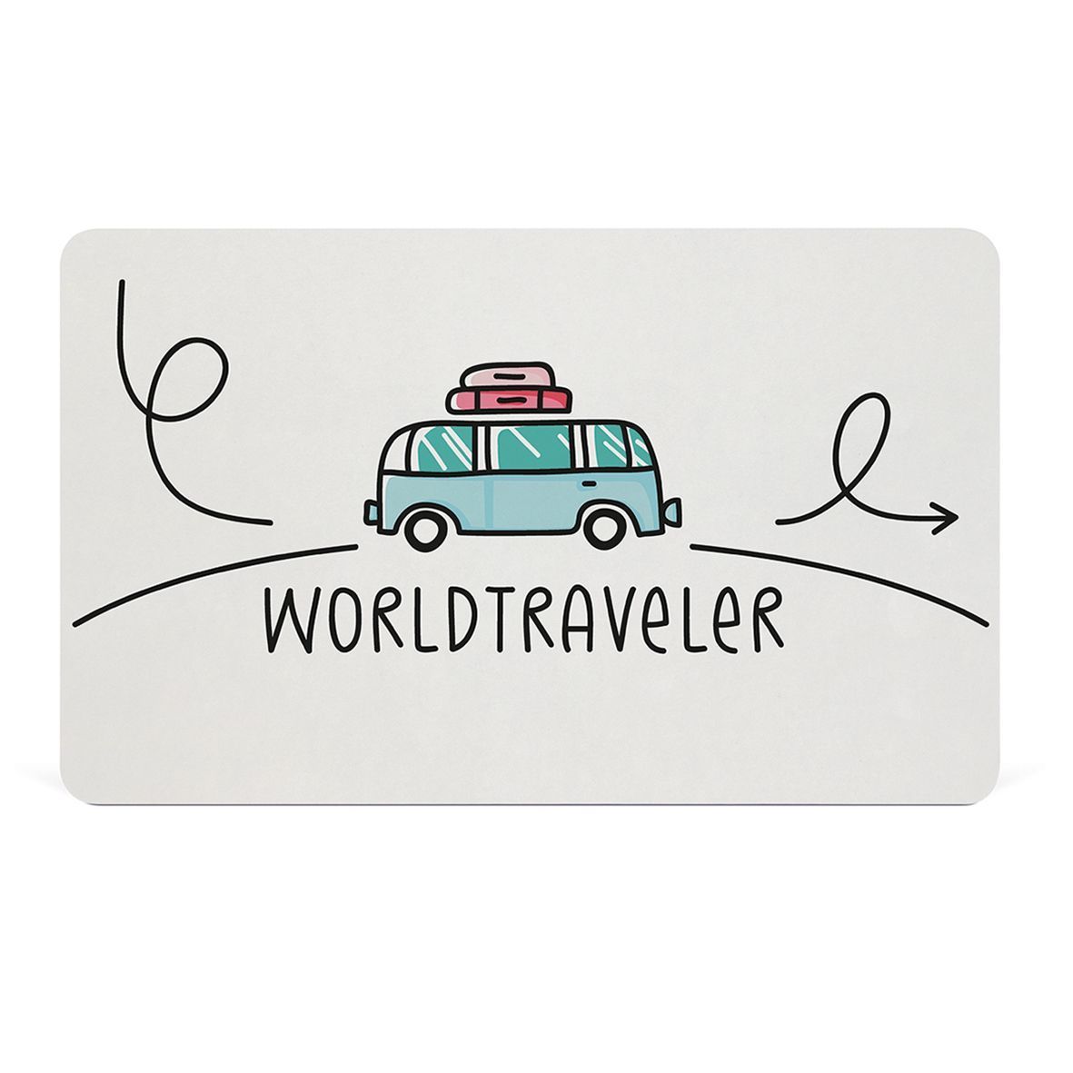 Frühstücksbrettchen Worldtraveler , Campen Camping Campingbus , 23,3 x 14,3 cm, PPD Paper Product Design